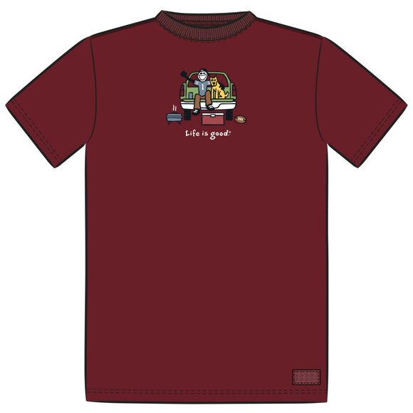 NWT Life is Good Men’s Tailgate Football Tee – Red - Picture 2 of 4